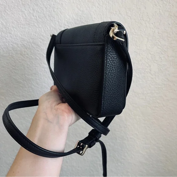 Kate Spade MSRP $299 Black Pebbled Leather Crossbody